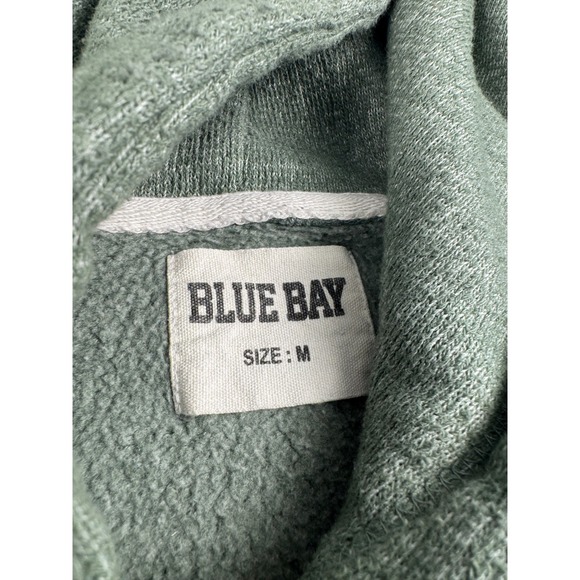 Blue Bay San Diego California Graphic Hoodie Sweatshirt Medium Green Pullover - Picture 3 of 9